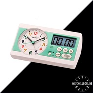 [WatchClubOnline] QHE152W Seiko Table Clock Analog Digital Quartz Alarm Light Timer Stopwatch QHE152 QHE-152 QHE-152W