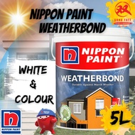 Nippon Paint Weatherbond (WHITE/COLOUR) 5L (Song Fatt) Exterior Wall/Weathershield/Jotashield/Easywa