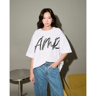 AMR DE SAISON (AIMER)-Brush Logo Oversized T-Shirt