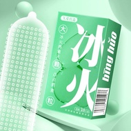 冰火两重天安全套男士5D大颗粒延时持久超薄避孕套旗舰店正品套套Ice and Fire Double Sky Condom Men's 5D Large Granuleslafei010.my