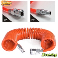 ZOOMING PU Air Compressor Hose, With Connector PU Air Compressor Hose Tube, Flexible PU Recoil Air T