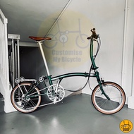Crius Trifold 18” • 10 Speeds Shimano • Litepro K-Pro Postal Green Silverock Folding Foldable Foldie Bicycle Bike