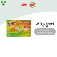 3M™ Scotch-Brite™ Easy Sweeper Dry Disposable Cleaning Cloth Refills, 200 pcs/pack, For Easy Sweeper
