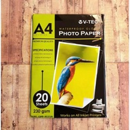 V-Tech A4 230 Gsm Glossy Photo Paper