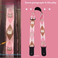 Bocchi the Rock Guitar Strap Fits Guitar&Bass Anime Cosplay Accessory Bocchi,Ryo,Ikuyo,Nijika #6