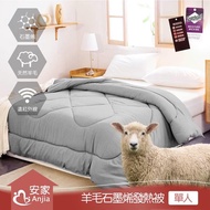 【安家】台灣製 頂級石墨烯續熱速暖機能羊毛被(單人/雙人均一價)(雙人2.3公斤)(被子/被胎)-2款可選_廠商直送