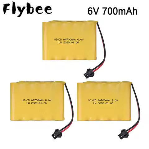 6V 700mAh NiCD Battery AA Ni-CD 6v Rechargeable Battery For Rc Toys Cars Tanks Trucks rc Robots Guns