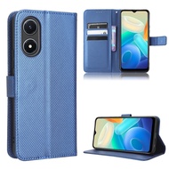 For Vivo Y02s Casing Flip Phone Holder Stand Vivo Y02s Y 02s Case Wallet PU Leather Back Cover