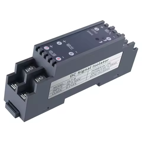 DC24V 0-75mV to 4-20mA 0-10V Signal Transmitter DC Signal Isolator 1 In 1 Out 4-20mA 0-10V 0-5V 1-5V