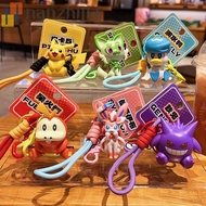 NANZHIJIA Gengar Pendant, Sprigatito Anime Doll Pikachu Figures Keychain, Cartoon Fuecoco 6 Styles K