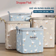 DIDOOGLT Large Waterproof Clothes Bag - Duvet Storage Bag with Lock Lid