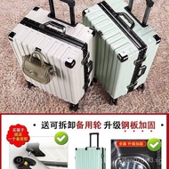 Large Capacity Rolling Luggage with Combination Lock for Women201-inch suitcase for men, leather sui