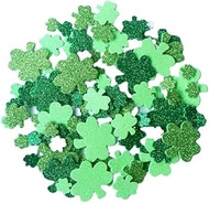 Pack of 80 Clover Leaf Stickers Made of Eva, Glitter Sticker Lucky Clover Decorative Self-Adhesive 3