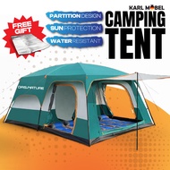 Khemah Waterproof camping tent besar Kemah murah Outdoor family large 5 8 12 person 2 rooms Double l