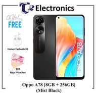 Oppo A78 [8GB RAM + 256GB ROM] | Free $20 Ntuc Voucher | 67W SUPERVOOC | 5000mAh Large Battery - T2 Electronics