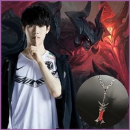 HT2 LOL League of Legends Aatrox Necklace Fashionable Versatile Neck Chain Game Peripherals Jewelry 