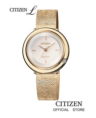 CITIZEN L นาฬิกาข้อมือผู้หญิง Eco-Drive EM0643-84X Rose Gold Ambiluna Mother Of Pearl Lady watch ( พลังงานแสง )