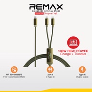 [Remax Energy] RC-092T 2 In 1 Kerolla Series Aluminum 100W C+C+C 480MB/S Speed Transmission Rate Sup