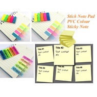 Stick On Note / PVC Cyber Colour Stick Note / "Please Sign Here" PVC Sticky Note