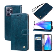 Leather Wallet Flip Case For Realme C35 C31 C21Y C25Y C20 C17 C15 C12 C11 C3 C2 9 9i 8 8i 7 7i 6 5 V
