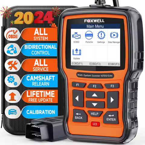 FOXWELL NT510 Elite Wireless for Porsche OBD2 Diagnostic Scanner Full System ABS SRS Engine Code Rea