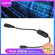 uukendh-my Pomya USB C Extension Cable  30cm/11.8 Inch Type Male to Female with On/Off for Mobile Ph