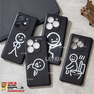 Cute Case iQoo 15 iQoo 15R Minimalist Matchman Case Macaron Black iQoo 15 iQoo 15R