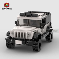 MOC Jeep Wrangler White Hardcore Off-Road Vehicle Compatible Lego Boy diy Assembled Building Blocks 