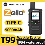 Jarak Tak Terbatas Motorola T99 Zello Walkie Talkie HT Jarak Jauh 3G/4G/5G WIFI | GPS Bluetooth IP54