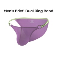 Men's Brief : 2 Ring Accessory Ice Silk Underwear (Fankazi F2405)