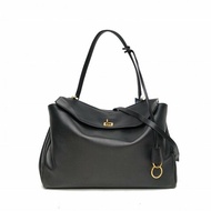 BALENCIAGA Rodeo大號40黑色牛皮金扣肩背包