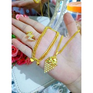 24k gold plated coin metal jewelry set