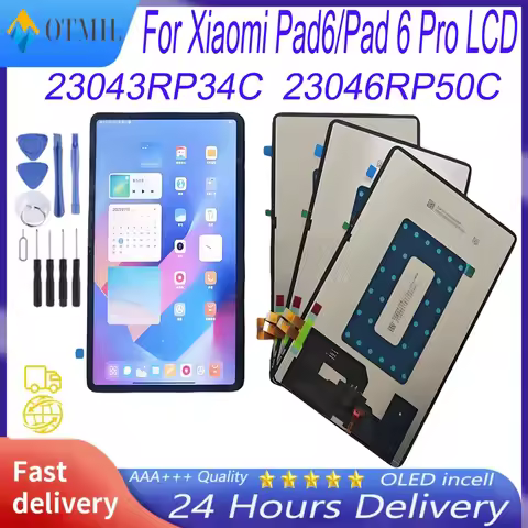 11" original For Xiaomi Pad 6 23043RP34C 23043RP34G LCD Screen Touch Panel Digitizer For Xiaomi Mi P