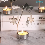 ALENE Metal Rotating Tea Light Holder, Metal Gold Silver Christmas Rotating Candle Holder, Household