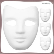 4pcs Blank Drama Masks Unfinished Paper Masks Full Cover Paintable Blank Masks