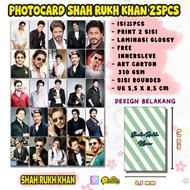 [25pcs] PC Photocard SHAH RUKH KHAN Print 2 Sides glossy lamination Waterproof does not fade Thick m
