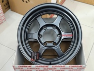 แม็กขอบ 16 Te37 ออฟโรด สีเทากัน งานเลเซอแดง 6/139 (4วง)