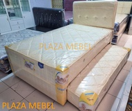 SET 2in1 Twin American Cream Spring Bed Beautyland 120x200 MURAH