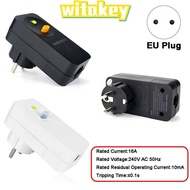 WITAKEY FI Circuit Breaker, 10mA 16Amp Residual Current Circuit Breaker, Circuit Protection EU Plug 