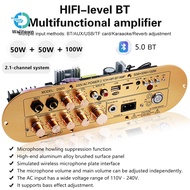 DC12-24V/AC110-2220V 2.1-Channel D900 Bluetooth Amplifier Board 50W+50W+100W High-Power Output