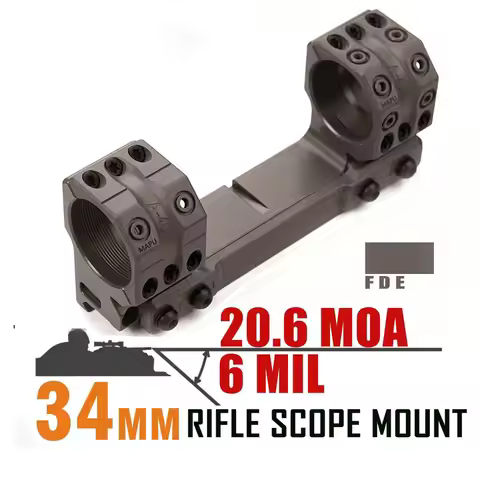 6 MIL 20.6MOA Scope Rings 1.54 inch for 1913 Picatinny Rails, AR15, M4 one Piece Scope 34mm Mount, ,