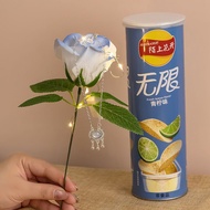 2025 Potato Chips Rose Bucket Birthday Gift Girlfriend Girlfriend Mom Birthday Gift 12.9