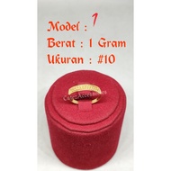 Rante List Ring 1 Gram Light Gold