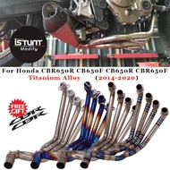 Motorcycle Full Exhaust System Modify Titanium Alloy Front Link Pipe For Honda CBR650R CB650F CB650R CBR650F 2014-2018 2