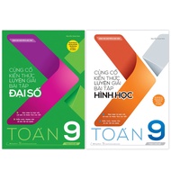 Combo book to consolidate knowledge and practice solving Algebra exercises & Geometry Math Grade 9 (