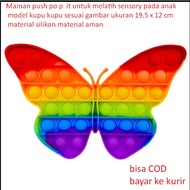 Push po p it toy for training sensory in children, butterfly model according to the picture, size 19