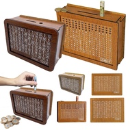 Wooden Money Box Reusable Handmade Money Saving Box Crafts with Saving Money Goals Counter Money Sto
