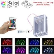 1pc 3.28~49.21FT 3aa Battery Pack Power Supply (Without Battery) 5V RGB LED Remote Control Strip Lig