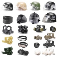 Military Aaaaa Ww2 MOC Figure Building Bloc Explosion Proof Helmet Hat Gas Mask Kit SWAT Goggle Ve