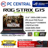 ASUS ROG STRIX G15 (G513QM-HN271T) Gaming Laptop 15.6" 144Hz IPS Panel | AMD Ryzen 9 5900HX | 1TB SS